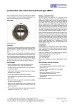 Constant Flow Rate Control and shut-off Unit Type VRW-A - 3