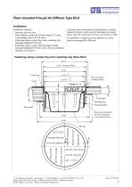 Floor mounted Free-jet Air Diffuser Type BLA - 7