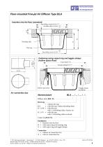 Floor mounted Free-jet Air Diffuser Type BLA - 8