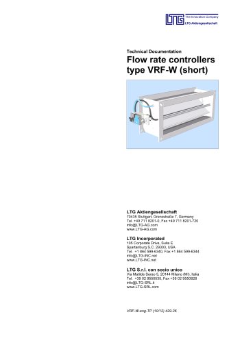 Flow-Rate Controller Type VRF-W