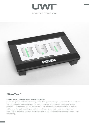 NivoTec&reg; NT 4000 / NivoTec&reg; NT 3500 - NivoTec&reg; NT 9000 - Visualisation