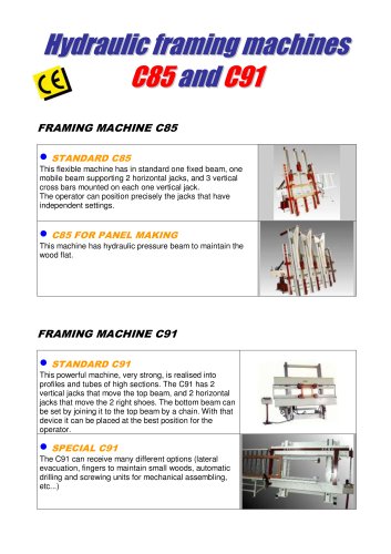 C85 & C91 hydraulic framing machines
