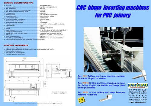 CNC hinge inserting machines for PVC joinery