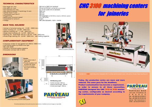 Machining centers, 3100 series