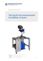 Furniture testing - Single test rigs - Stability of chairs - 1