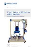 Furniture testing - Test rig for side-to-side tests on seat furniture - 1