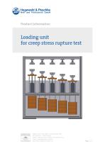 Loading unit for creep stress rupture test - 1