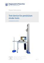 Test device for pendulum stroke tests - 1