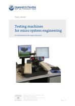 Testing machine for micro system engineering - 1