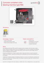 Concrete containers (nuclear industry) shot blasting machine type PBS-1