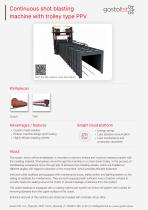 Continuous shot blasting machine with trolley type PPV-1