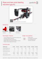 Pipes and bars shot blasting machine type PC-1