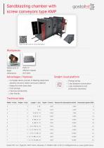 Sandblasting chamber with screw conveyors type KMP-1