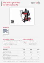 Shot blasting machine for flat bars type PL-1