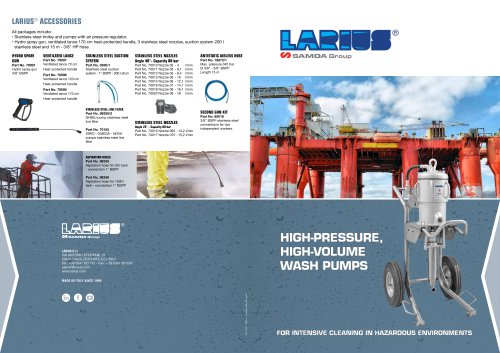 Pneumatic wash pumps catalogue