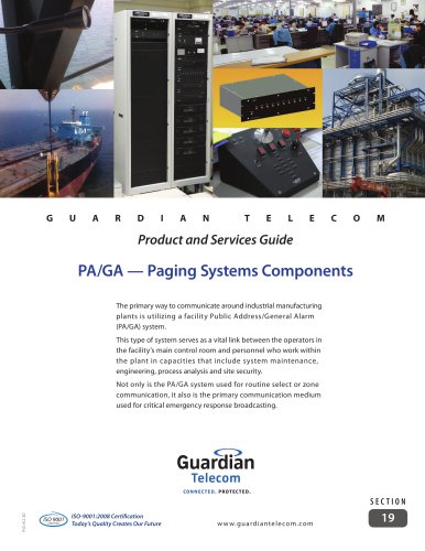 PSG8.2.3D Sec 19 PA/GA Paging System Components