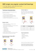 NKE single row angular contact ball bearings - 2