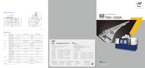 3-AXIS CNC MACHINING CENTER / VERTICAL / CUTTING / FOR LARGE WORKPIECES/TMV-1500A