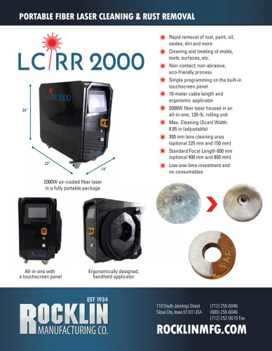 LCRR 2000 Brochure - Laser Cleaning & Rust Removal