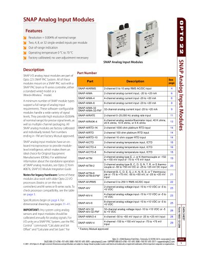 OPTO 22 - SNAP-PS24U SNAP Power Supply, 100-250 VAC to 24 VDC