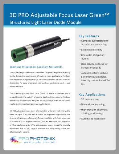 Adjustable Focus 3D PRO Laser Green