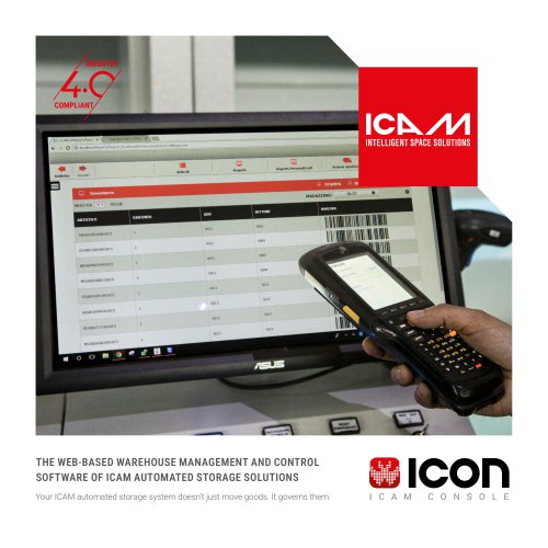 ICON - The web-based warehouse management and control software of ICAM automated storage solutions