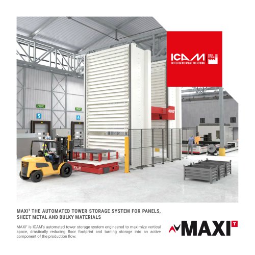 MAXI T - The automated tower storage system for panels, sheet metal and bulky materials