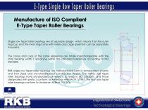 E-Type Single Row Taper Roller Bearings - 2