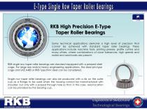 E-Type Single Row Taper Roller Bearings - 4