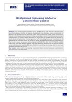 RKB Optimized Engineering Solution for Concrete Mixer Gearbox - 1