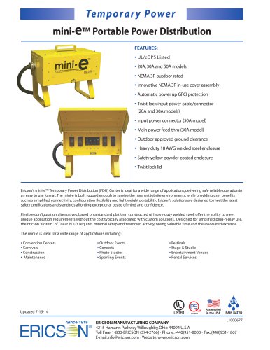 mini- e ? Portable Power Distribution