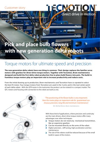 Torque motors in Delta robots