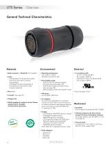 UTS Series - IP67 IP68 and IP69K Waterproof Electrical Connectors - 12