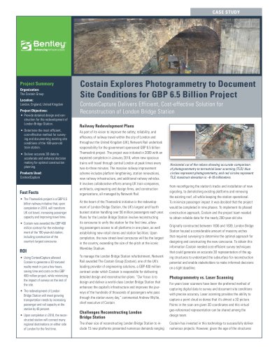 Costain Explores Photogrammetry to Document Site Conditions for GBP 6.5 Billion Project