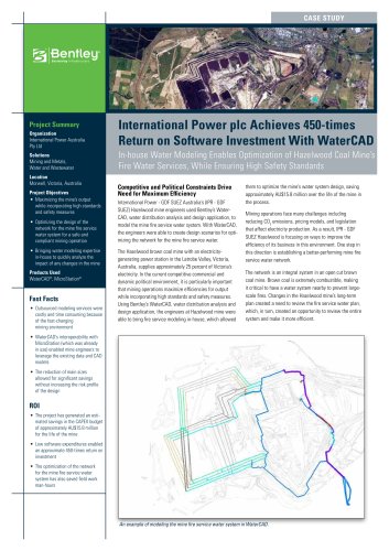 International Power plc Achieves 450-times Return on Software Investment With WaterCAD