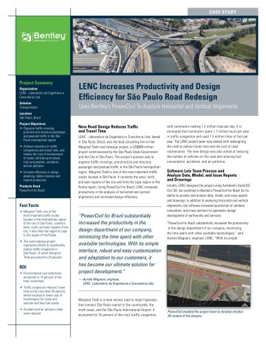 LENC Increases Productivity and Design Efficiency for São Paulo Road Redesign