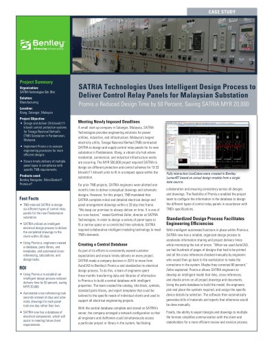 SATRIA Technologies Uses Intelligent Design Process to Deliver Control Relay Panels for Malaysian Substation