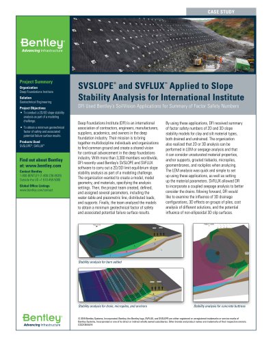 SVSLOPE and SVFLUX Applied to Slope Stability Analysis for International Institute