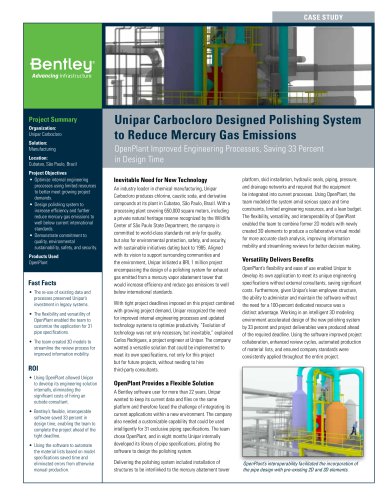 Unipar Carbocloro Designed Polishing System to Reduce Mercury Gas Emissions