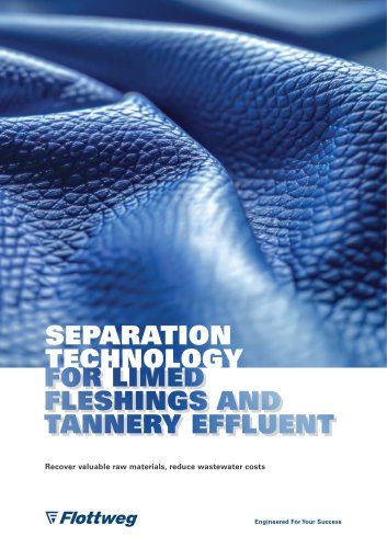 Separation Technology for limed fleshings and tannery effluent