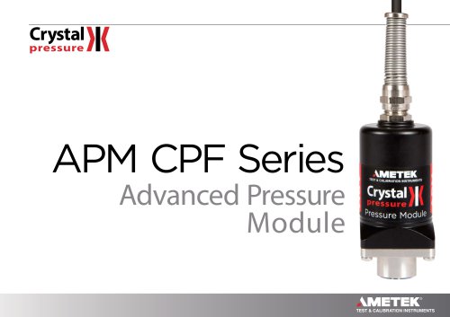 APM CPF Series - Advanced Pressure Modules with CPF Fittings