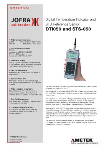 DTI-050 and STS-050 reference sensors