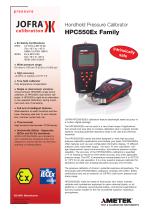 HPC550Ex/552Ex - Handheld Pressure Calibrator - 1