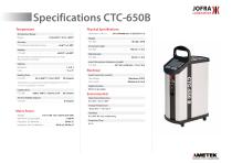 JOFRA Compact Temperature Calibrator CTC 320B, 650B, 1200A datasheet - 7