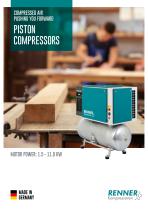 Piston compressors for trade and industry