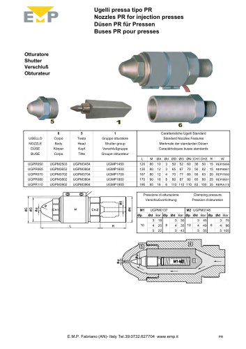 Nozzles for Injection moulding machines 