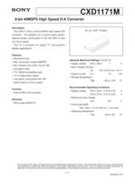 Mixed Signal Systems D/A Converter Lineup CXD1171M-1