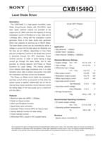 Optical Communication Transmitter IC CXB1549Q-1