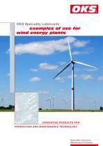 OKS Speciality Lubricants  examples of use for wind energy plants
