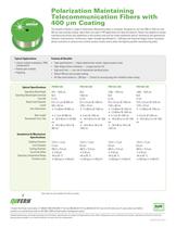 Polarization Maintaining Telecommunication Fibers with 400 µm Coating - 1